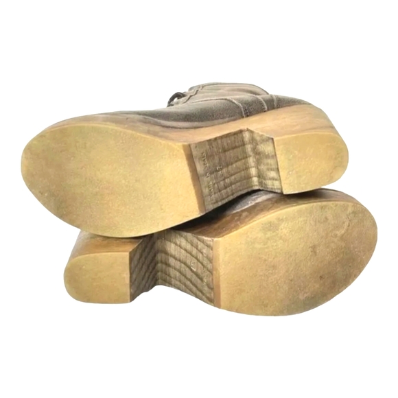 Freebird by Steven 'FIONA' Brown Fur Lined Lace Up Platform Ankle Booties Size 7 - Picture 5 of 8